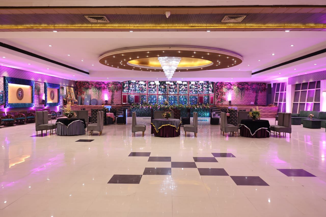 Elegant wedding reception setup