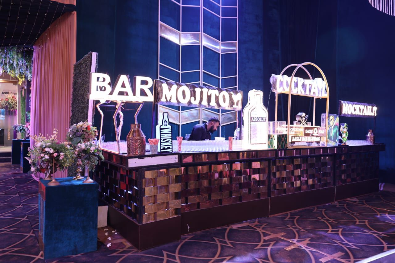 Wedding cocktail bar setup