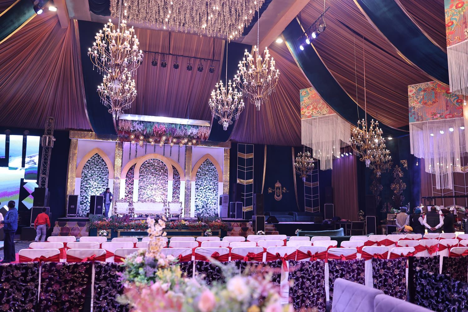 Wedding reception setup